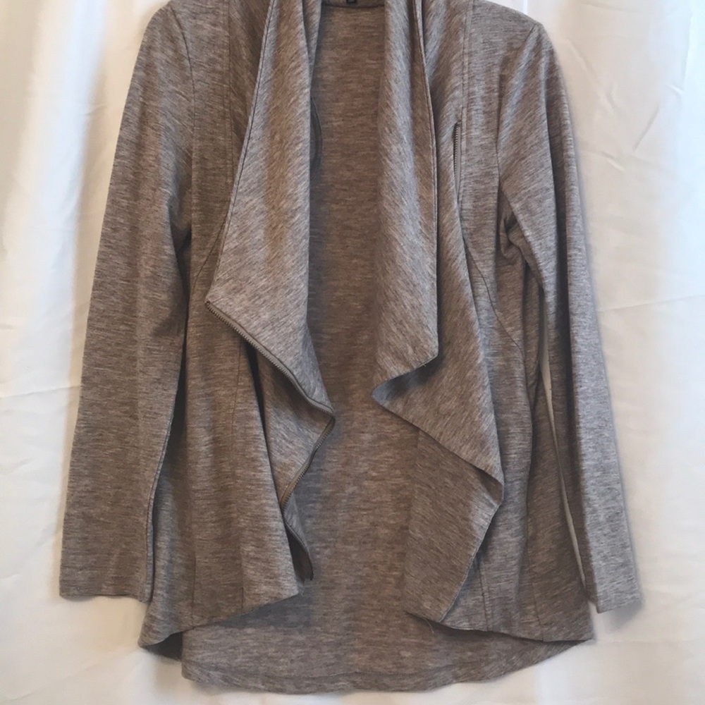 Tan zip up cardigan/jacket